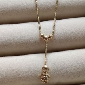 14K Yellow Gold 18" Snake Chain Garçon Necklace
